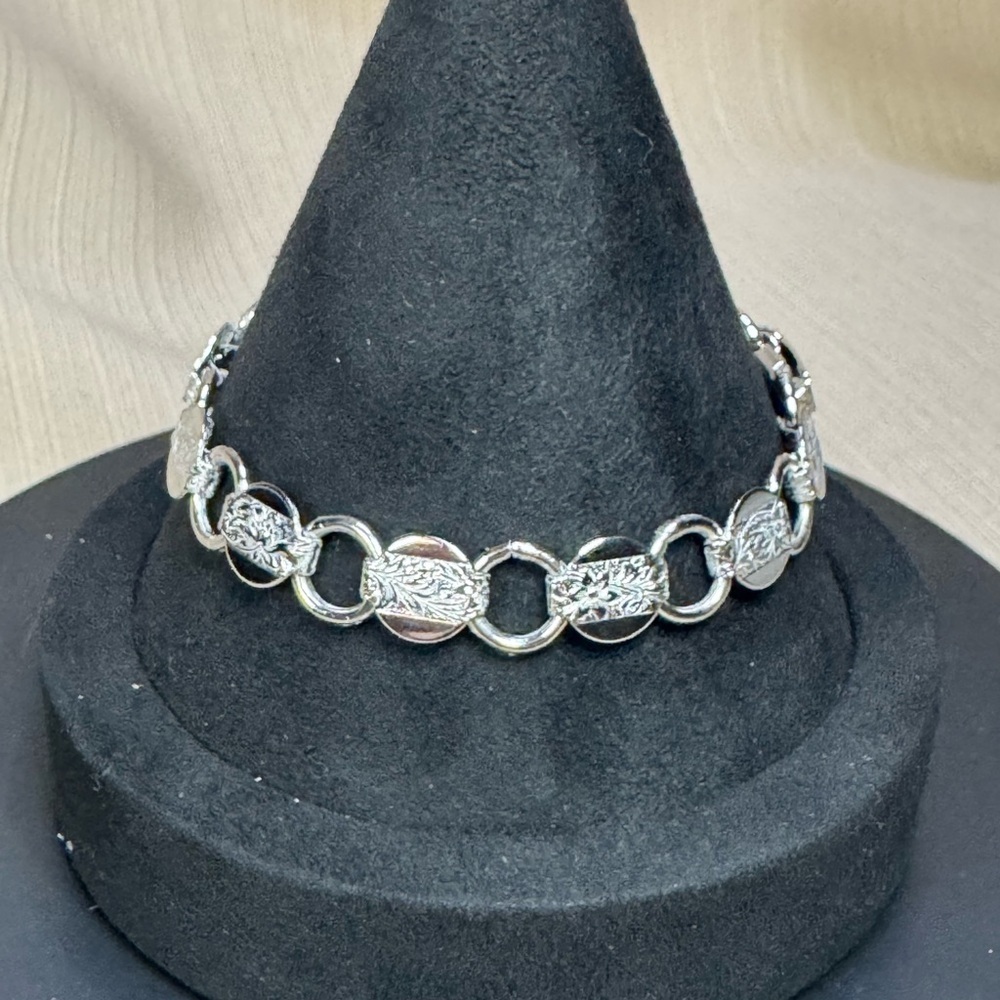 Vintage Sarah Coventry Silver Tone Coin Bracelet “Young and Gay”